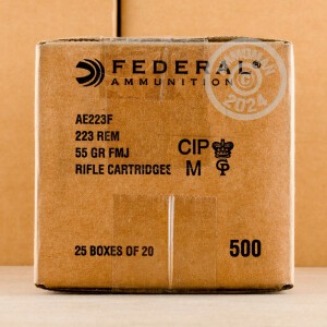 Photo of 223 Remington FMJ-BT ammo by Federal for sale.