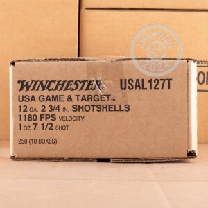 Image of 12 GAUGE WINCHESTER USA GAME & TARGET 2-3/4" 1 OZ. #7.5 SHOT (250 ROUNDS)