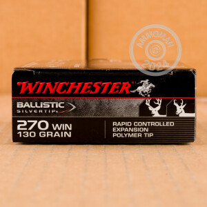 Photograph showing detail of 270 WIN WINCHESTER SUPREME BALLISTIC 130 GRAIN PT (20 ROUNDS)