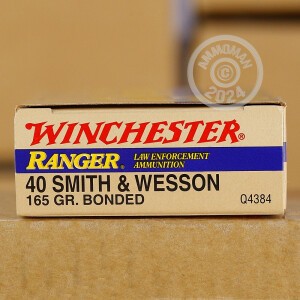 Image of 40 S&W WINCHESTER RANGER 165 GRAIN BONDED JHP (50 ROUNDS)
