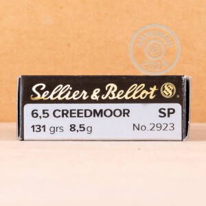 Image of 6.5MM CREEDMOOR ammo by Sellier & Bellot that's ideal for whitetail hunting.