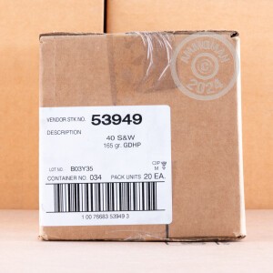Image of the 40 S&W SPEER LE GOLD DOT 165 GRAIN JHP (50 ROUNDS) available at AmmoMan.com.