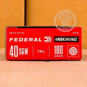 Image of .40 S&W FEDERAL AMERICAN EAGLE 180 GRAIN FMJ (50 ROUNDS)