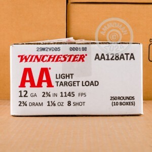  #8 shot shotgun rounds for sale at AmmoMan.com - 250 rounds.