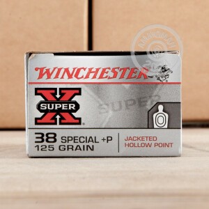 Image of 38 SPECIAL +P WINCHESTER SUPER-X 125 GRAIN SJHP (500 ROUNDS)