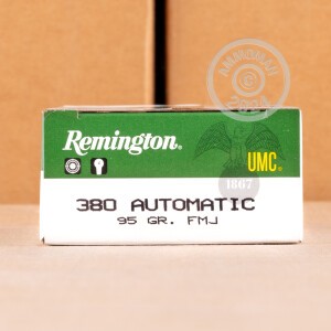 Image of the .380 ACP REMINGTON 95 GRAIN METAL CASE (500 ROUNDS) available at AmmoMan.com.