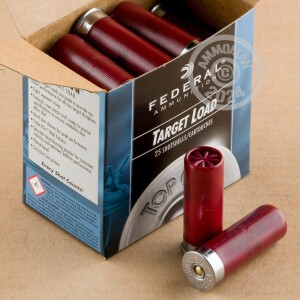Image of the 12 GAUGE FEDERAL TARGET LOAD 2 3/4“ 1 OZ. #7.5 SHOT (250 ROUNDS) available at AmmoMan.com.