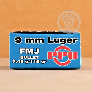 Image of 9MM LUGER PRVI PARTIZAN 115 GRAIN FMJ (50 ROUNDS)
