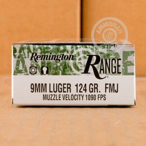 Image of 9MM REMINGTON RANGE 124 GRAIN FMJ (50 ROUNDS)