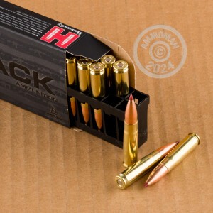 A photo of a box of Hornady ammo in 300 AAC Blackout.