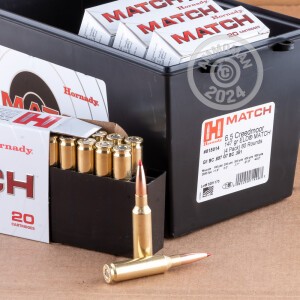 A photograph of 80 rounds of 147 grain 6.5MM CREEDMOOR ammo with a ELD Match bullet for sale.