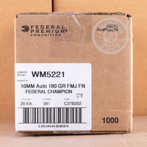 Image of 10MM AUTO FEDERAL CHAMPION 180 GRAIN FMJ (1000 ROUNDS)
