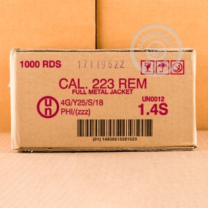A photo of a box of Armscor ammo in 223 Remington.