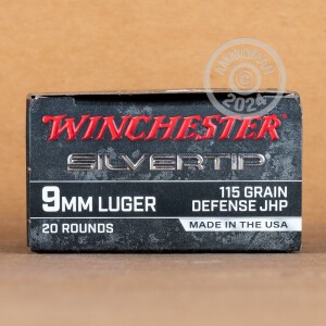 Photo detailing the 9MM WINCHESTER SILVERTIP 115 GRAIN JHP (200 ROUNDS) for sale at AmmoMan.com.