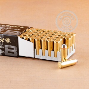 Photo detailing the 44 MAGNUM SELLIER & BELLOT 240 GRAIN SJHP (600 ROUNDS) for sale at AmmoMan.com.