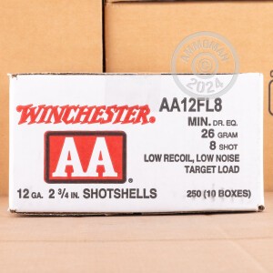 Image of 12 GAUGE WINCHESTER AA LOW RECOIL 2-3/4" #8 SHOT (25 ROUNDS)