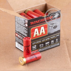Image of the 12 GAUGE WINCHESTER AA LOW RECOIL 2-3/4" #8 SHOT (25 ROUNDS) available at AmmoMan.com.