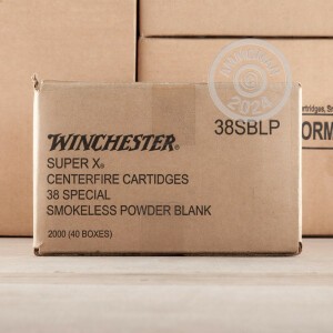 Image of the 38 SPECIAL WINCHESTER SUPER X SMOKELESS BLANKS (50 ROUNDS) available at AmmoMan.com.
