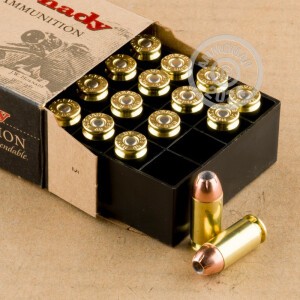 Photograph showing detail of .40 S&W HORNADY CUSTOM XTP 155 GRAIN JHP (20 ROUNDS)