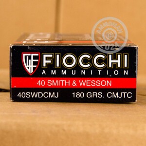 Image of the .40 S&W FIOCCHI 180 GRAIN CMJ (50 ROUNDS) available at AmmoMan.com.