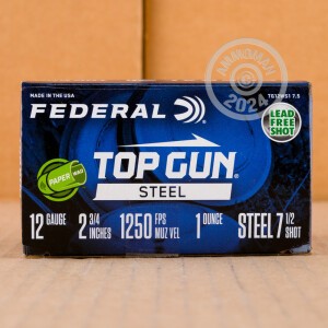 Image of 12 GAUGE FEDERAL TOP GUN 2-3/4" 1 OZ. #7.5 STEEL SHOT (250 ROUNDS)