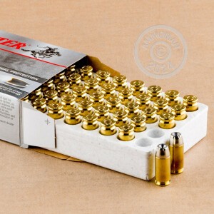 Photograph showing detail of 40 S&W WINCHESTER SUPER-X 155 GRAIN SILVERTIP JHP (50 ROUNDS)