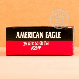 Photo detailing the 25 ACP FEDERAL AMERICAN EAGLE 50 GRAIN FMJ (50 ROUNDS) for sale at AmmoMan.com.