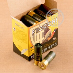 Image of 12 GAUGE FIOCCHI GOLDEN PHEASANT 2-3/4" #5 NICKEL-PLATED LEAD SHOT (25 ROUNDS)
