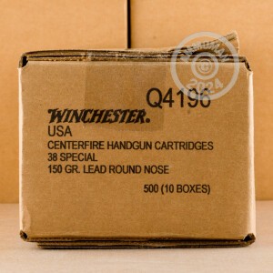 Photo detailing the 38 SPECIAL WINCHESTER 150 GRAIN LRN (50 ROUNDS) for sale at AmmoMan.com.