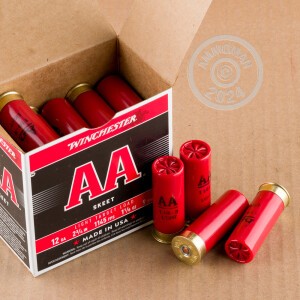 Photo detailing the 12 GAUGE WINCHESTER AA 2-3/4" #9 SHOT (25 ROUNDS) for sale at AmmoMan.com.
