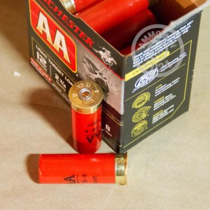 Photo detailing the 12 GAUGE WINCHESTER AA LIGHT TARGET 2-3/4" 1-1/8 OZ. #8 SHOT (25 ROUNDS) for sale at AmmoMan.com.