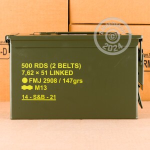 Image of 7.62X51 SELLIER & BELLOT 147 GRAIN FMJ M80 LINKED (500 ROUNDS)