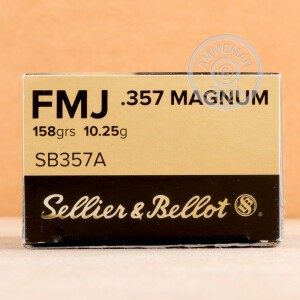 An image of 357 Magnum ammo made by Sellier & Bellot at AmmoMan.com.
