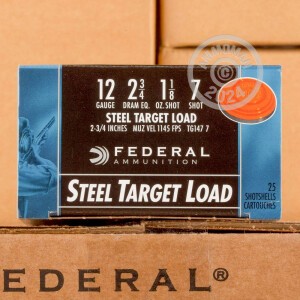 Image of the 12 GAUGE FEDERAL TOP GUN STEEL 2-3/4" #7 (25 SHELLS) available at AmmoMan.com.