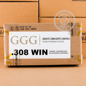 Image of GGG Ammunition 308 / 7.62x51 rifle ammunition.