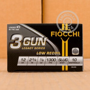 Photograph showing detail of 12 GAUGE FIOCCHI 3 GUN MATCH 2-3/4" 7/8 OZ. RIFLED SLUG (10 ROUNDS)