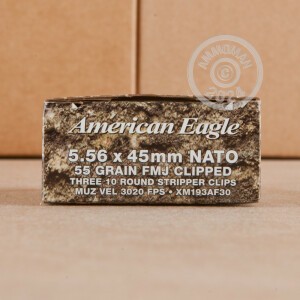 Image detailing the brass case on the Federal ammunition.