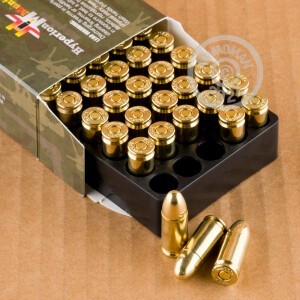 Image of 9mm Luger ammo by Veteran Ammo that's ideal for training at the range.