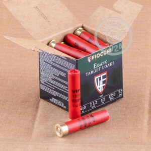 Image of the 410 BORE FIOCCHI EXACTA TARGET 2 1/2" 1/2 OZ. #7.5 (250 ROUNDS) available at AmmoMan.com.