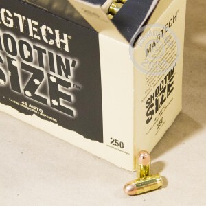 Image of the 45 ACP MAGTECH 230 GRAIN FMJ #MP45GM (1000 ROUNDS) available at AmmoMan.com.