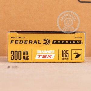 Image of the 300 WIN MAG FEDERAL 165 GRAIN TSX (20 ROUNDS) available at AmmoMan.com.
