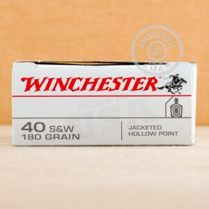 Image of the 40 S&W WINCHESTER 180 GRAIN JHP (500 ROUNDS) available at AmmoMan.com.