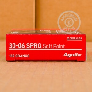 Image of 30.06 Springfield ammo by Aguila that's ideal for whitetail hunting.