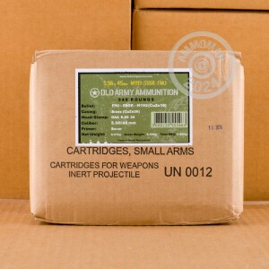 Image of bulk 5.56x45mm rifle ammunition at AmmoMan.com that's perfect for training at the range.