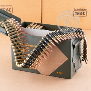 Photo detailing the 7.62X51 MAGTECH 148 GRAIN FMJ M13 LINKED (500 ROUNDS IN AMMO CAN) for sale at AmmoMan.com.