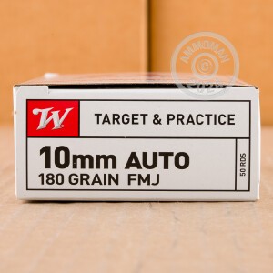 Image of the 10MM WINCHESTER USA 180 GRAIN FMJ (500 ROUNDS) available at AmmoMan.com.
