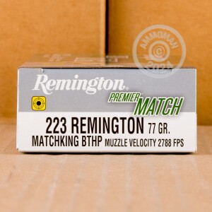 Image detailing the brass case on the Remington ammunition.