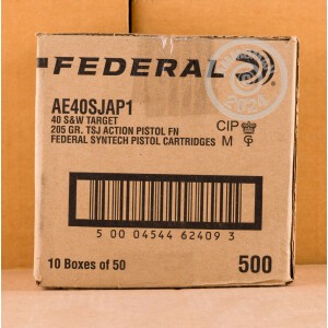 Image of 40 S&W FEDERAL SYNTECH ACTION PISTOL 205 GRAIN TOTAL SYNTHETIC JACKET (500 ROUNDS)