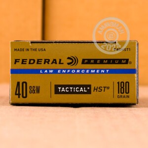 Image of the .40 S&W FEDERAL PREMIUM LE 180 GRAIN HST (1000 ROUNDS) available at AmmoMan.com.