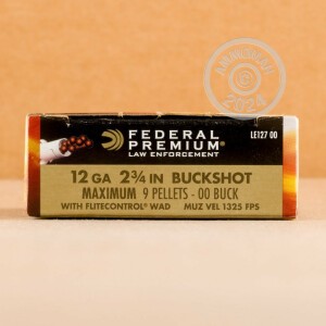 Photo detailing the 12 GAUGE FEDERAL TACTICAL 2-3/4" 00 BUCK (250 ROUNDS) for sale at AmmoMan.com.
